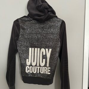 Grey velour juicy zipup hoodie